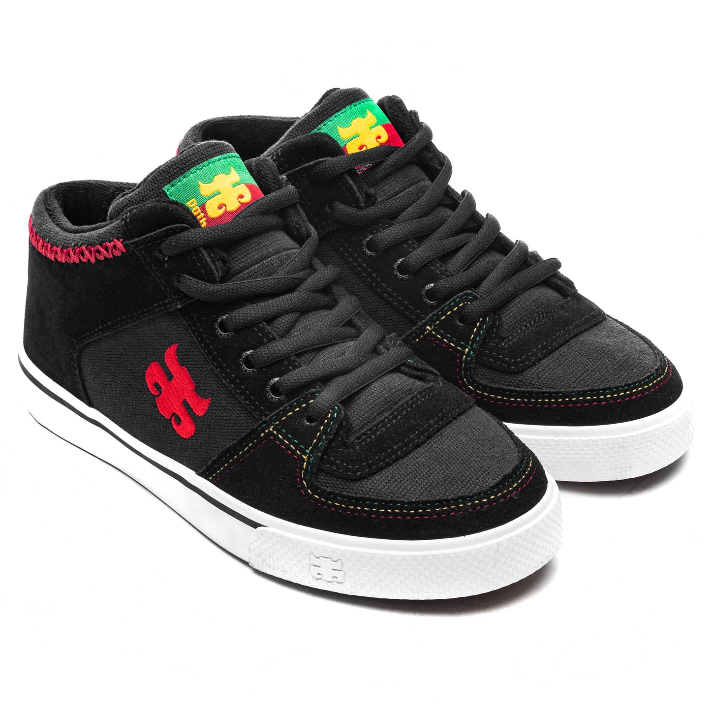 Tênis IPath Reed Mid Black Suede Hemp Rasta